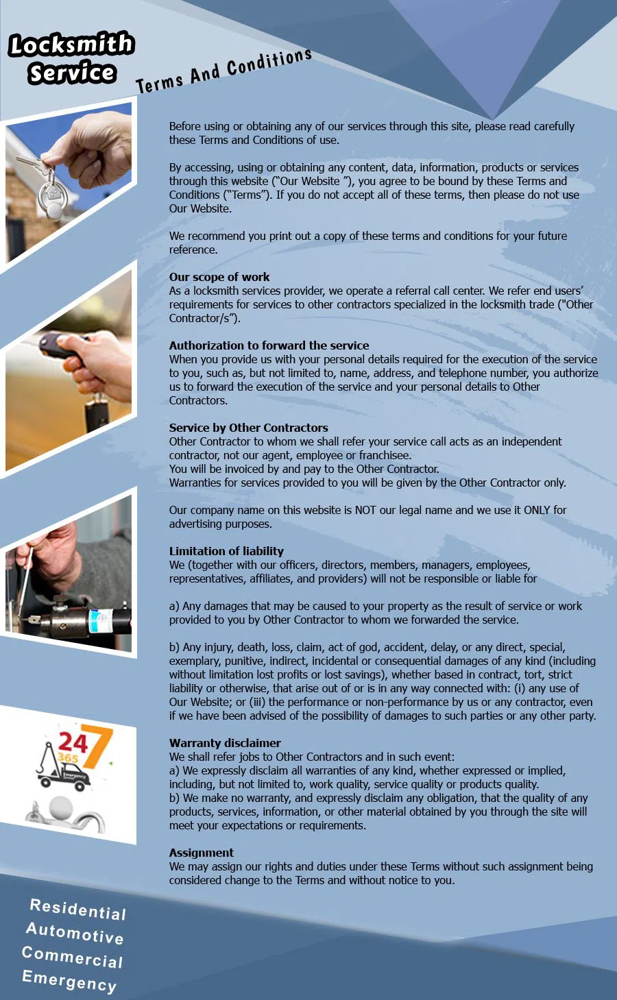 Plantsville Locksmith Service Plantsville, CT 860-544-9075 - TermsAndCondition-12